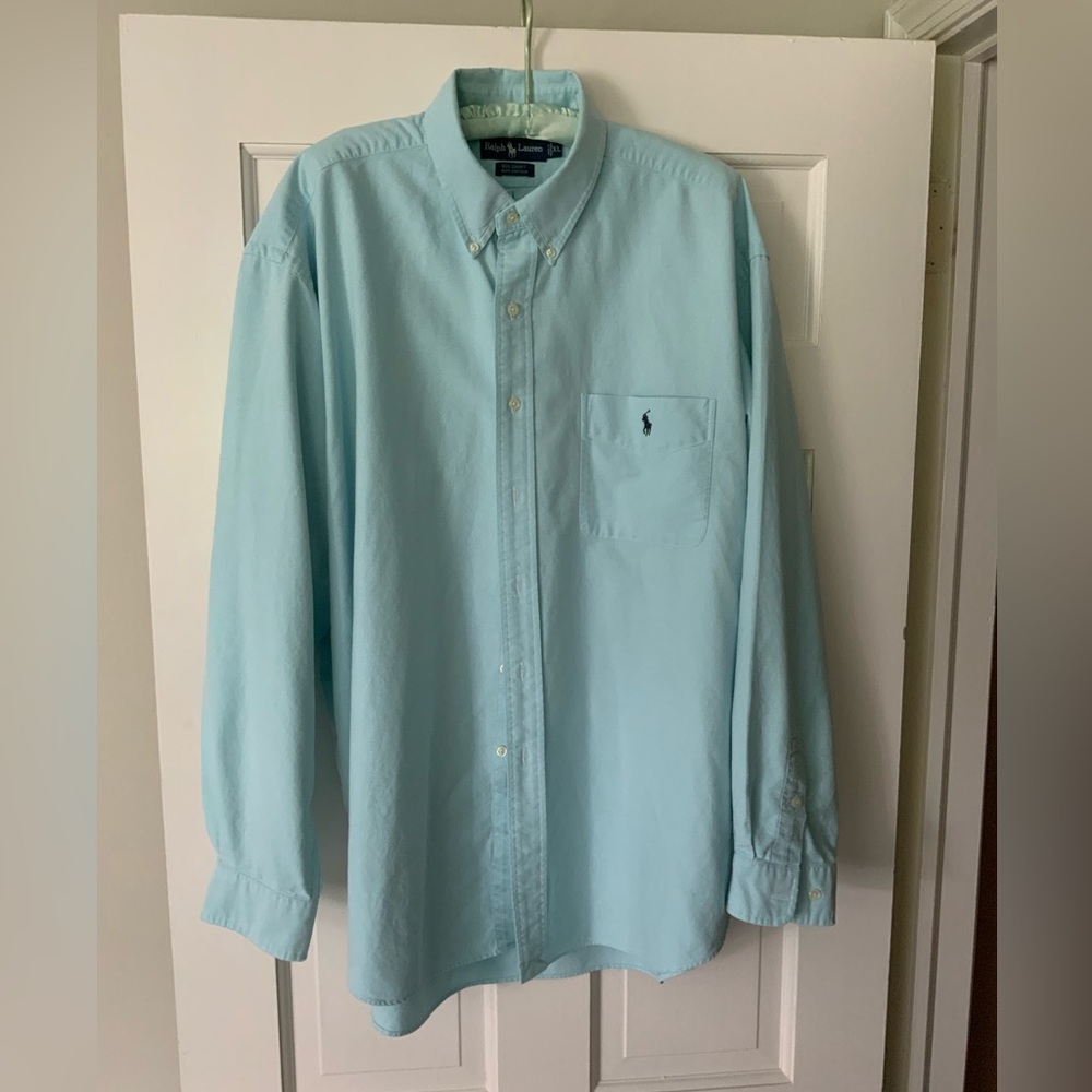 Ralph Lauren, XL, “Big shirt”, soft turquoise,